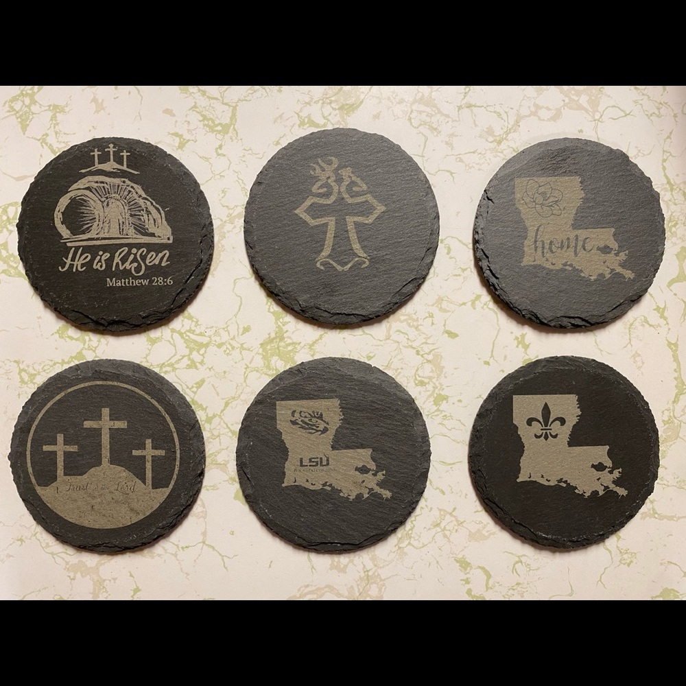 Customized Round stone coasters!